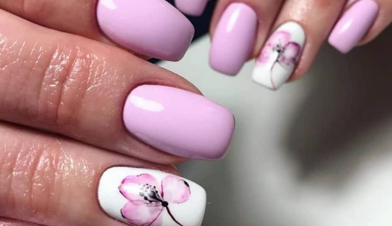 اموزش تصویری طراحی ناخن با دیزاین بهاری