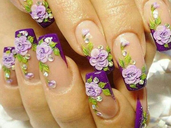 اموزش (تصویری ) طراحی ناخن با ژل ناخن (3D)