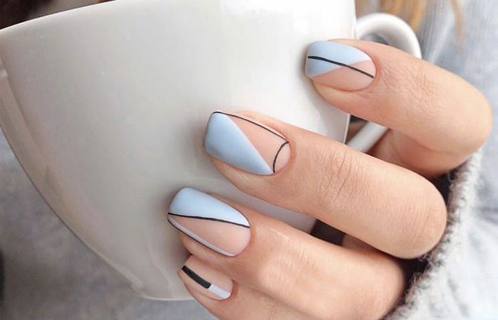 ( 10 تصویر) از طراحی مینیمال بر روی ناخن