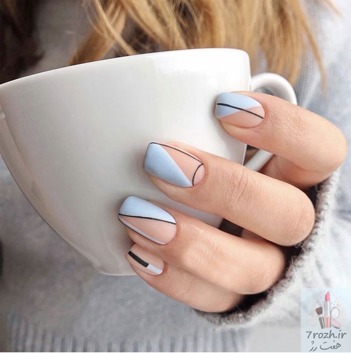 ( 10 تصویر) از طراحی مینیمال بر روی ناخن